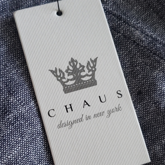 CHAUS Women linen two tone pants large - Picture 4 of 6